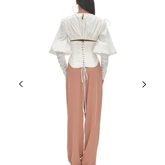 Andrea Iyamah Tula white corset Top - Picture 3 of 6